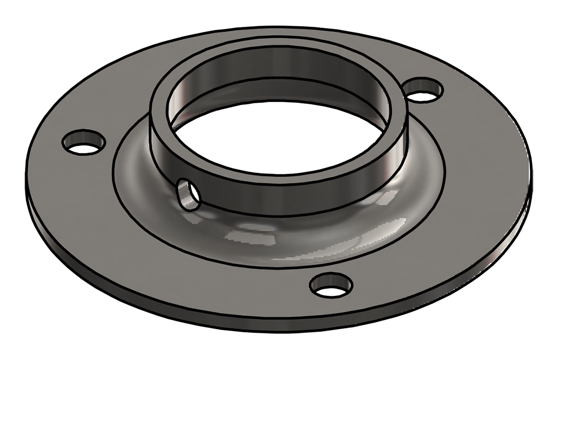 Picture of #FF1667-SS - STAINLESS STEEL 1 1/4" PIPE FLAT FLANGE