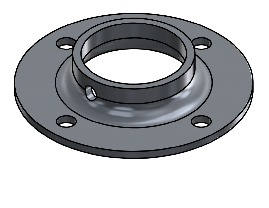 Picture of #FF1668-AL - ALUMINUM 1 1/4" PIPE FLAT FLANGE
