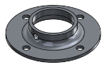 Picture of #FF1668-AL - ALUMINUM 1 1/4" PIPE FLAT FLANGE