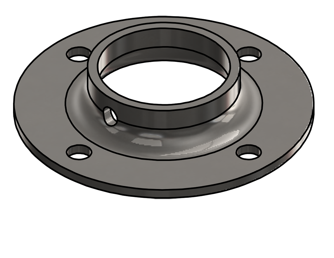 Picture of #FF1668-SS - STAINLESS STEEL 1 1/4" PIPE FLAT FLANGE