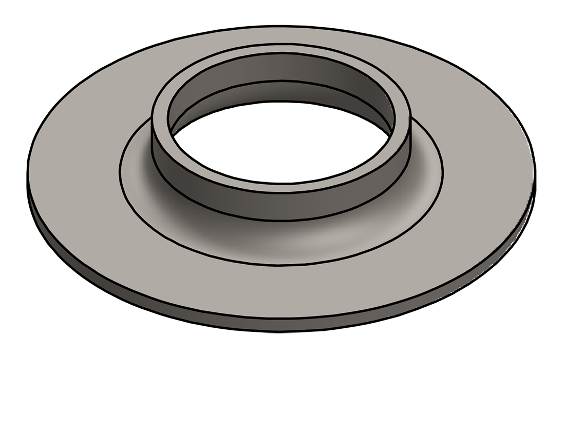 Picture of #FF1900 - STEEL 1-1/2" PIPE FLAT FLANGE