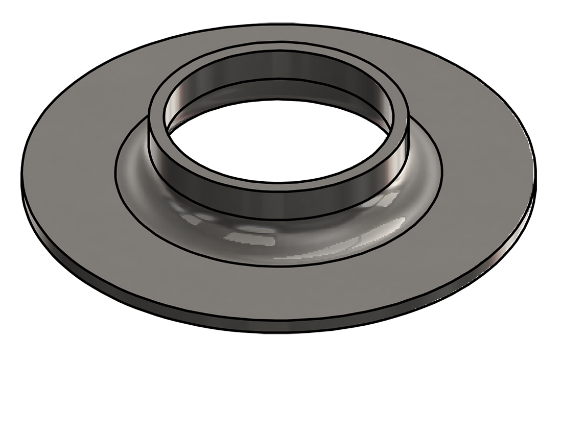 Picture of #FF1900-SS - STAINLESS STEEL 1 1/2" PIPE FLAT FLANGE