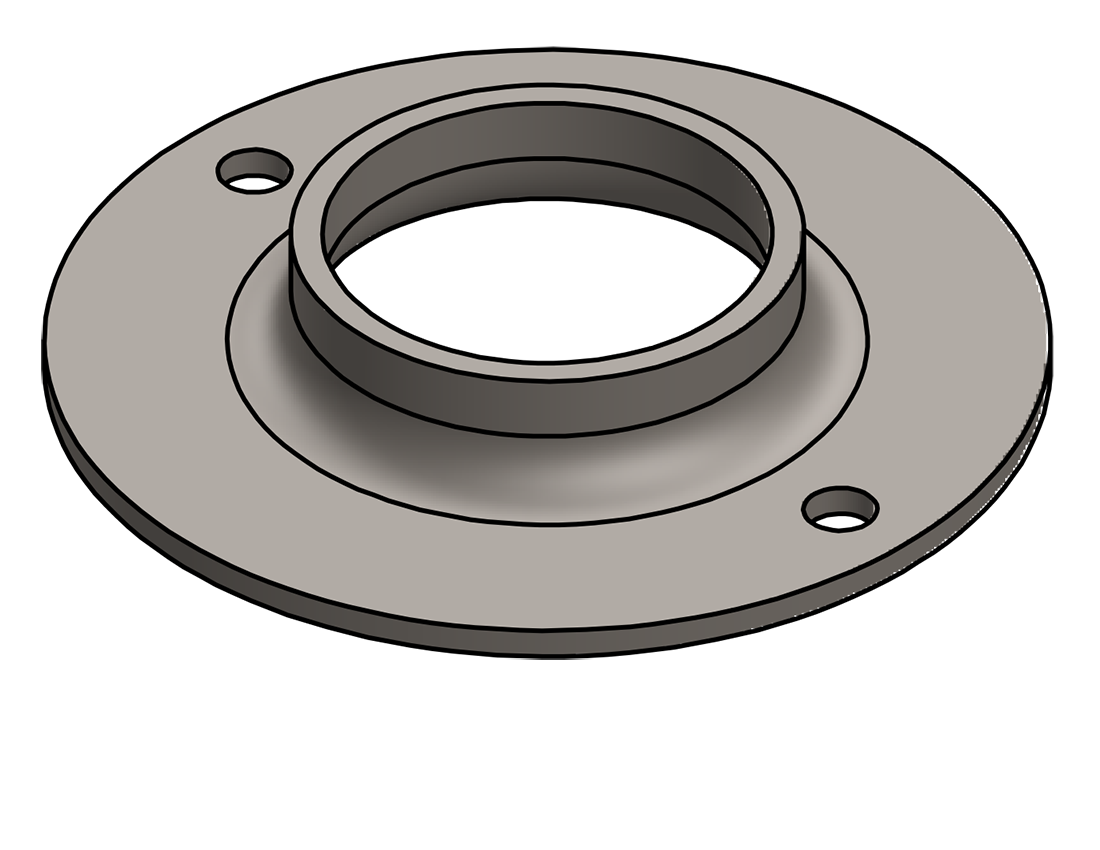 Picture of #FF1902 - STEEL 1-1/2" PIPE FLAT FLANGE