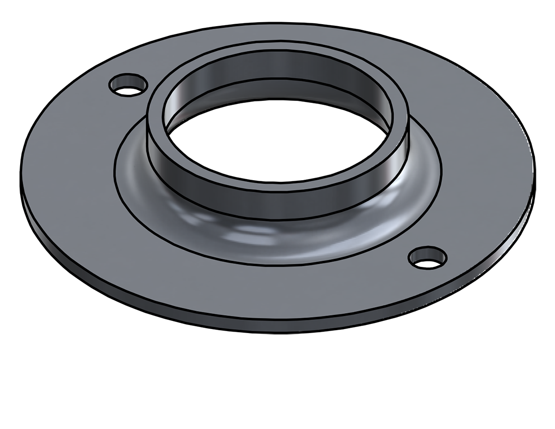 Picture of #FF1902-AL - ALUMINUM 1 1/2" PIPE FLAT FLANGE