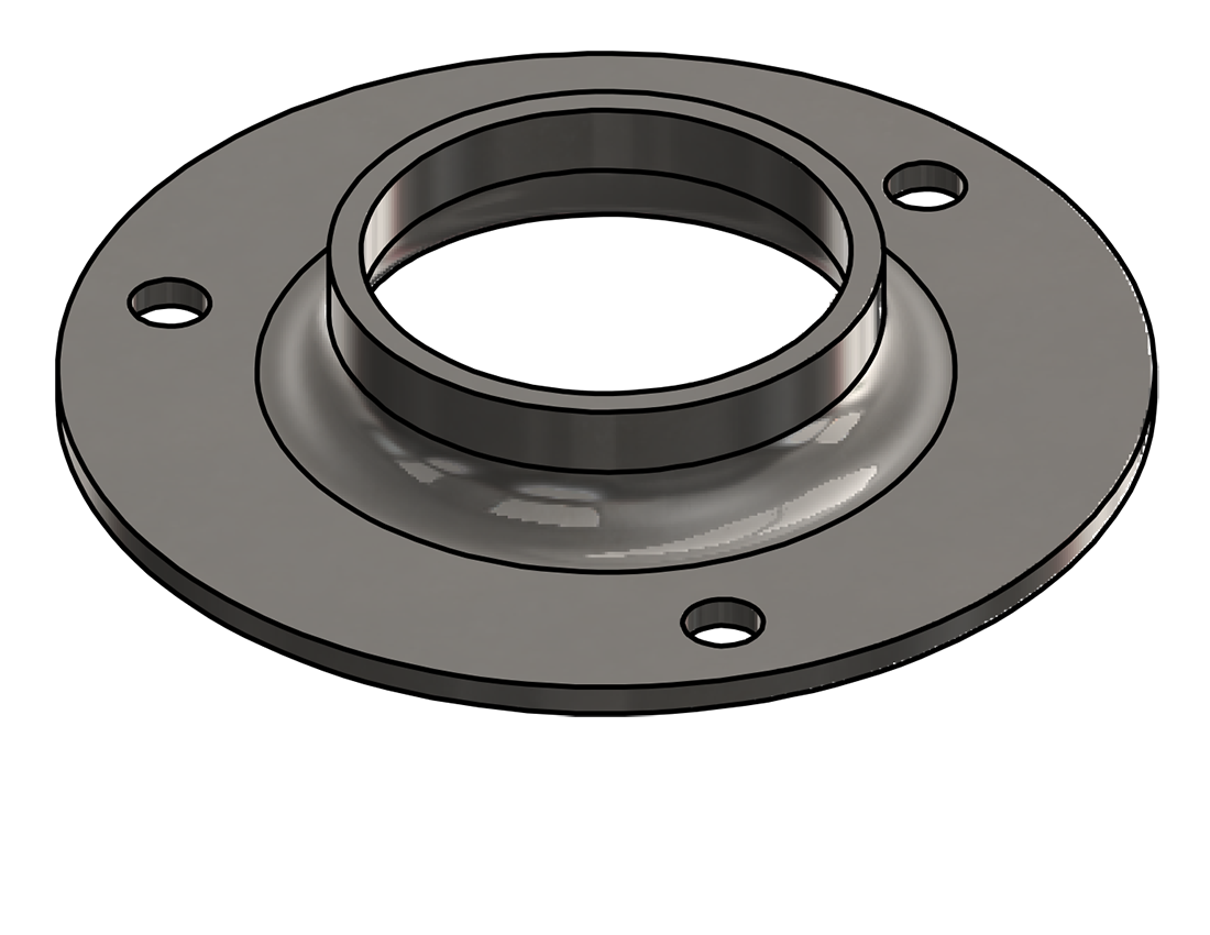 Picture of #FF1903-SS - STAINLESS STEEL 1 1/2" PIPE FLAT FLANGE