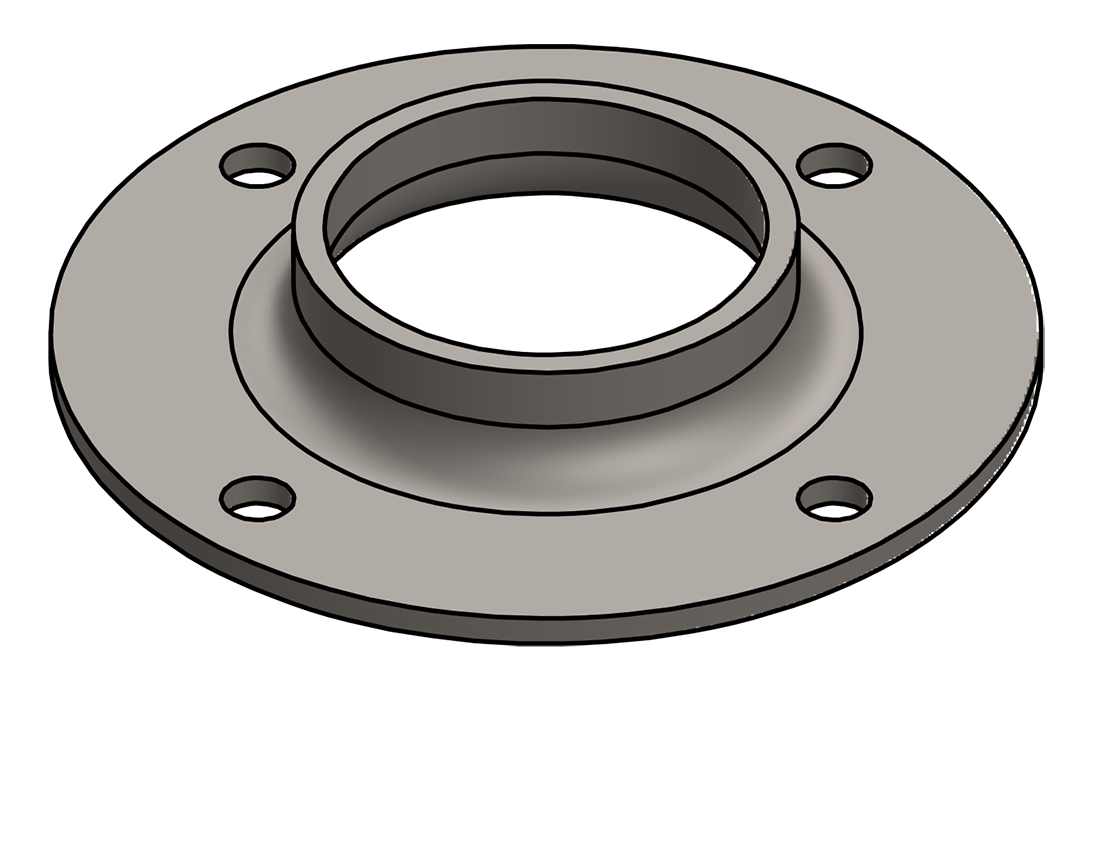 Picture of #FF1904 - STEEL 1 1/2" PIPE FLAT FLANGE