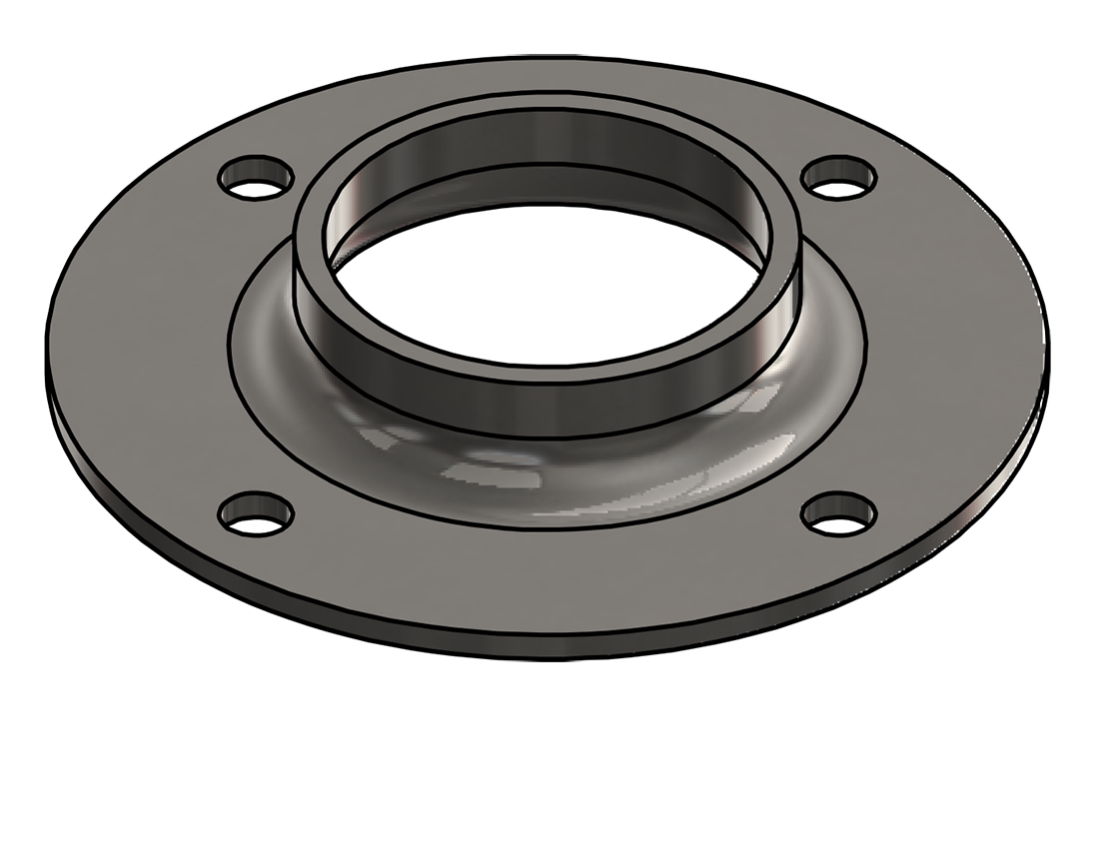 Picture of #FF1904-SS - STAINLESS STEEL 1 1/2" PIPE FLAT FLANGE