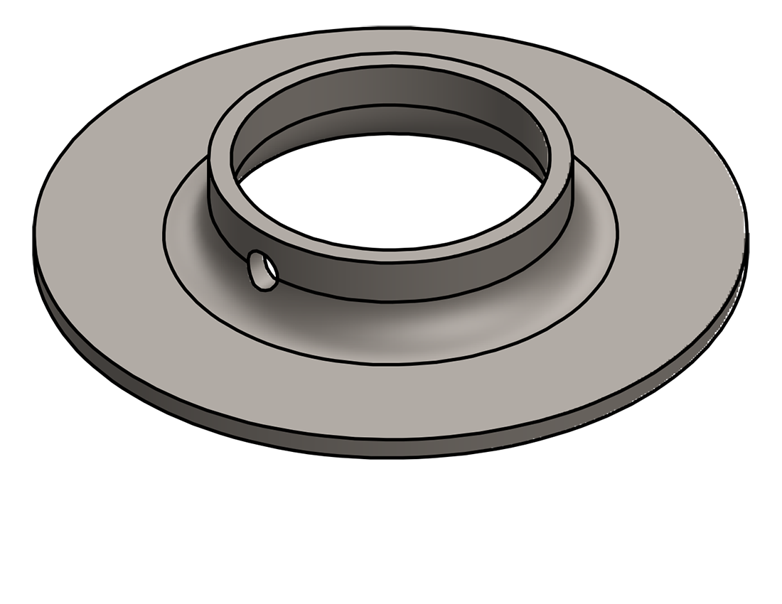Picture of #FF1905 - STEEL 1 1/2" PIPE FLAT FLANGE