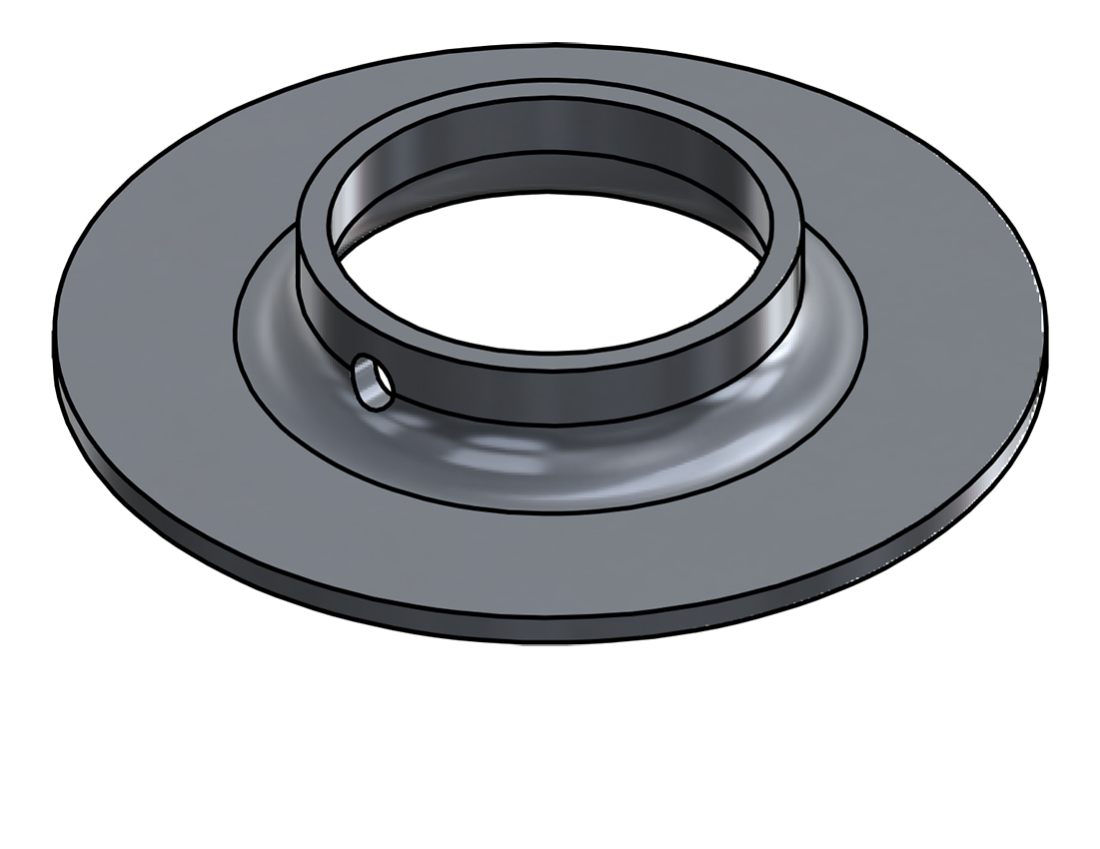 Picture of #FF1905-AL - ALUMINUM 1 1/2" PIPE FLAT FLANGE