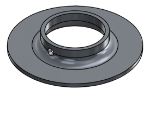 Picture of #FF1905-AL - ALUMINUM 1 1/2" PIPE FLAT FLANGE