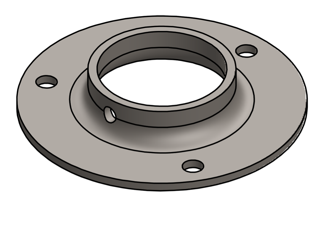 Picture of #FF1907 - STEEL 1 1/2" PIPE FLAT FLANGE