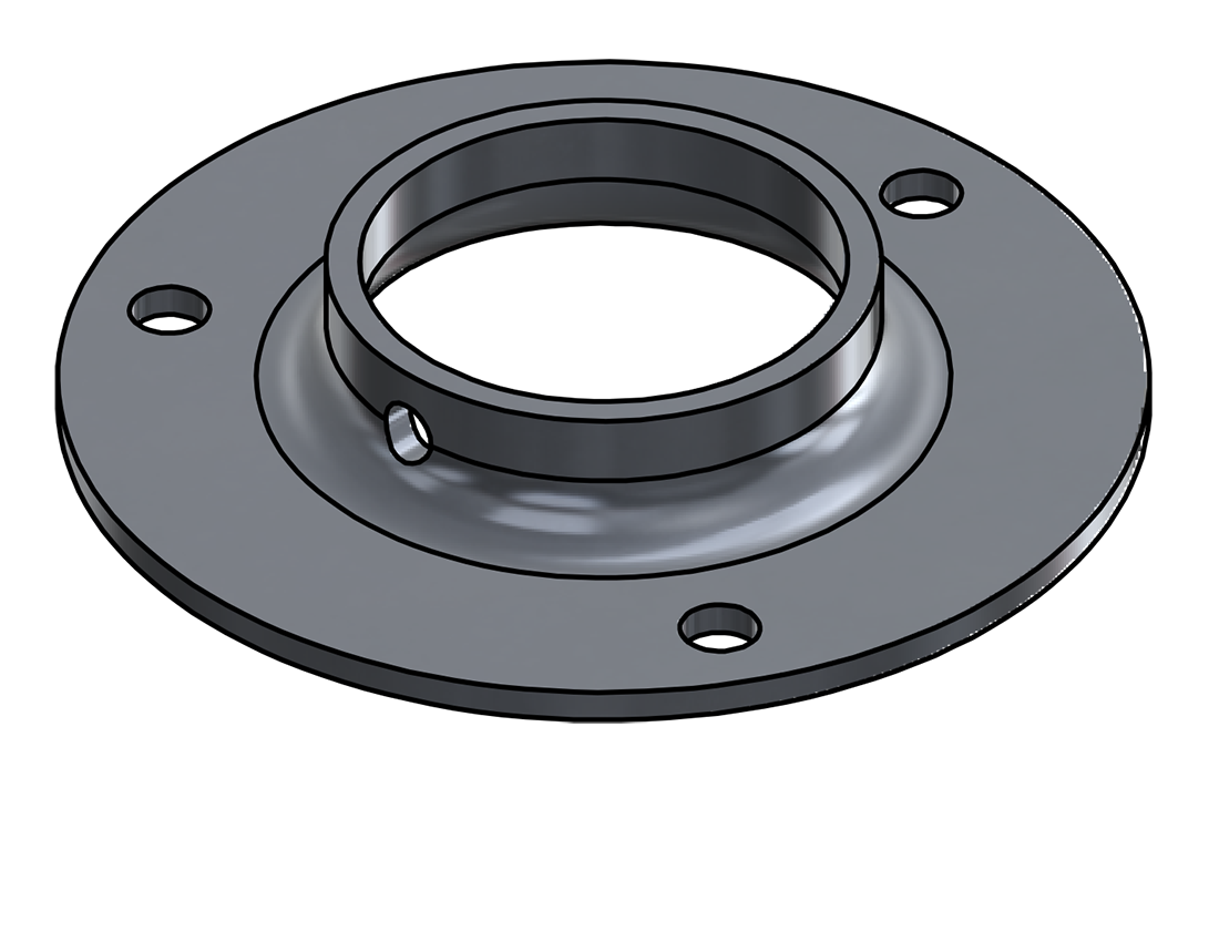 Picture of #FF1907-AL - ALUMINUM 1 1/2" PIPE FLAT FLANGE