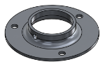 Picture of #FF1907-AL - ALUMINUM 1 1/2" PIPE FLAT FLANGE