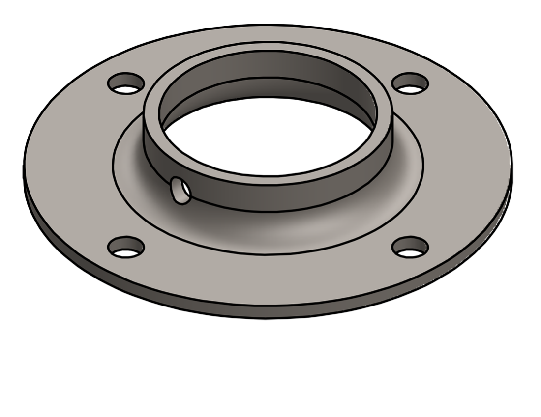 Picture of #FF1908 - STEEL 1 1/2" PIPE FLAT FLANGE