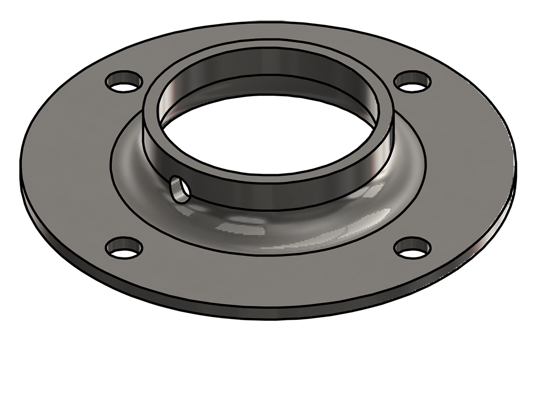 Picture of #FF1908-SS - STAINLESS STEEL 1 1/2" PIPE FLAT FLANGE