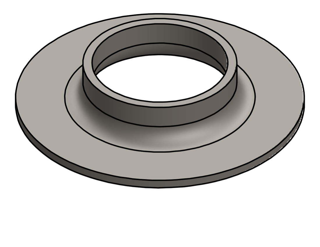 Picture of #FF2000 - STEEL 2" TUBE FLAT FLANGE