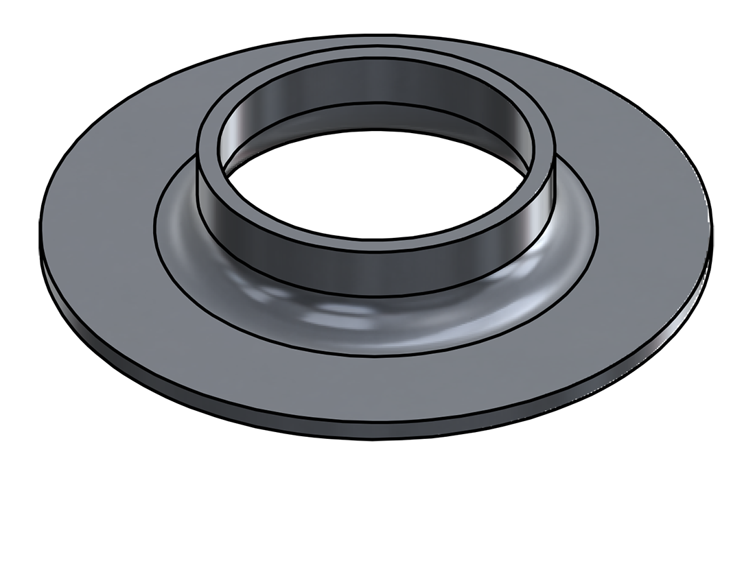 Picture of #FF2000-AL - ALUMINUM 2" TUBE FLAT FLANGE