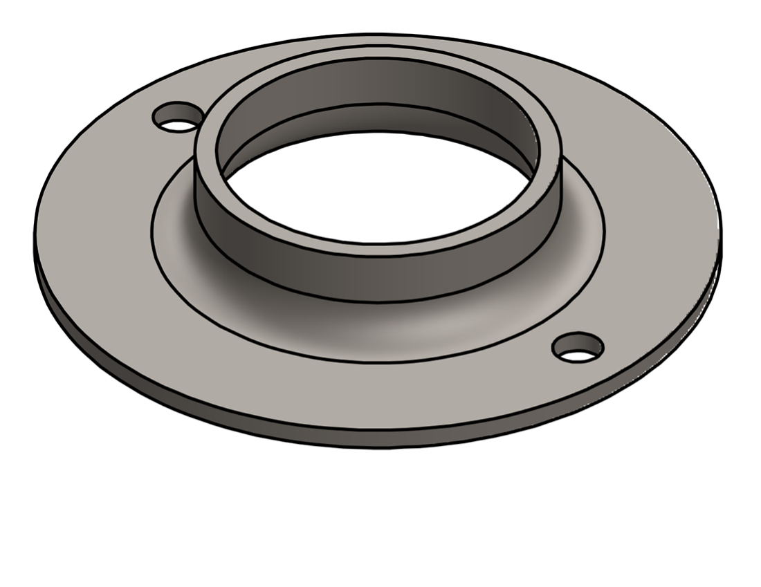 Picture of #FF2002 - STEEL 2" TUBE FLAT FLANGE