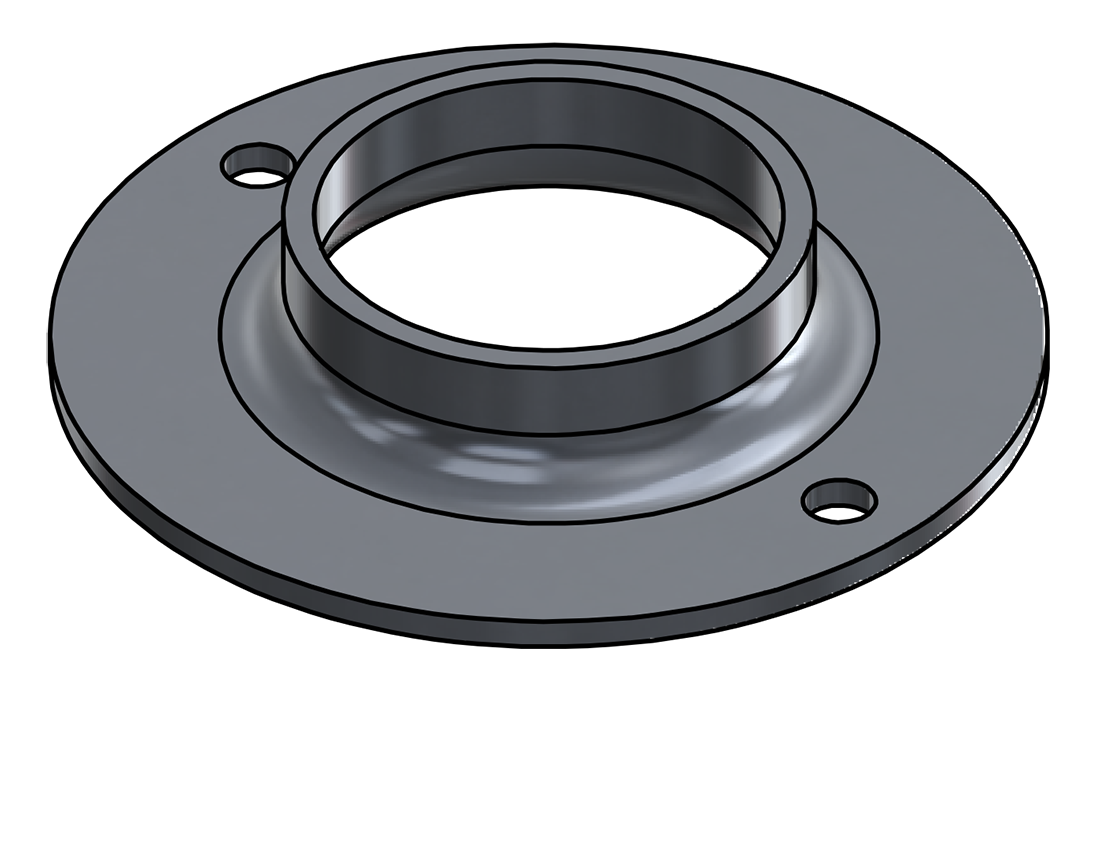 Picture of #FF2002-AL - ALUMINUM 2" TUBE FLAT FLANGE