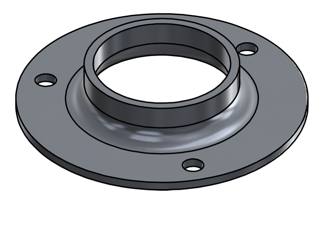 Picture of #FF2003-AL - ALUMINUM 2" TUBE FLAT FLANGE