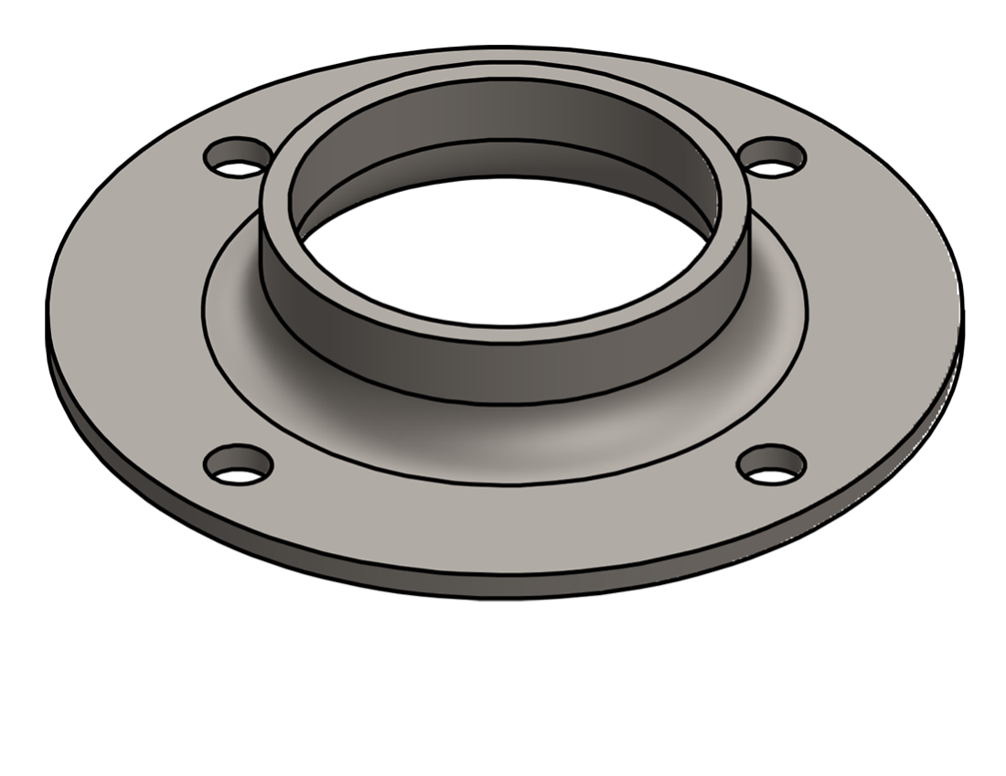 Picture of #FF2004 - STEEL 2" TUBE FLAT FLANGE