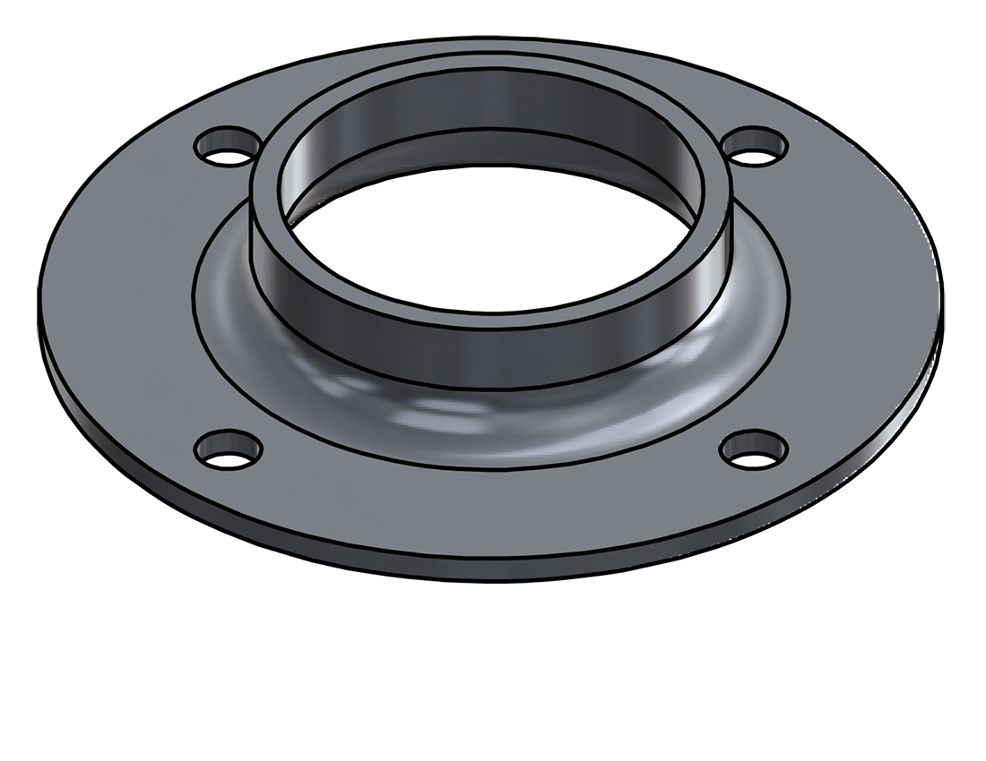 Picture of #FF2004-AL - ALUMINUM 2" TUBE FLAT FLANGE