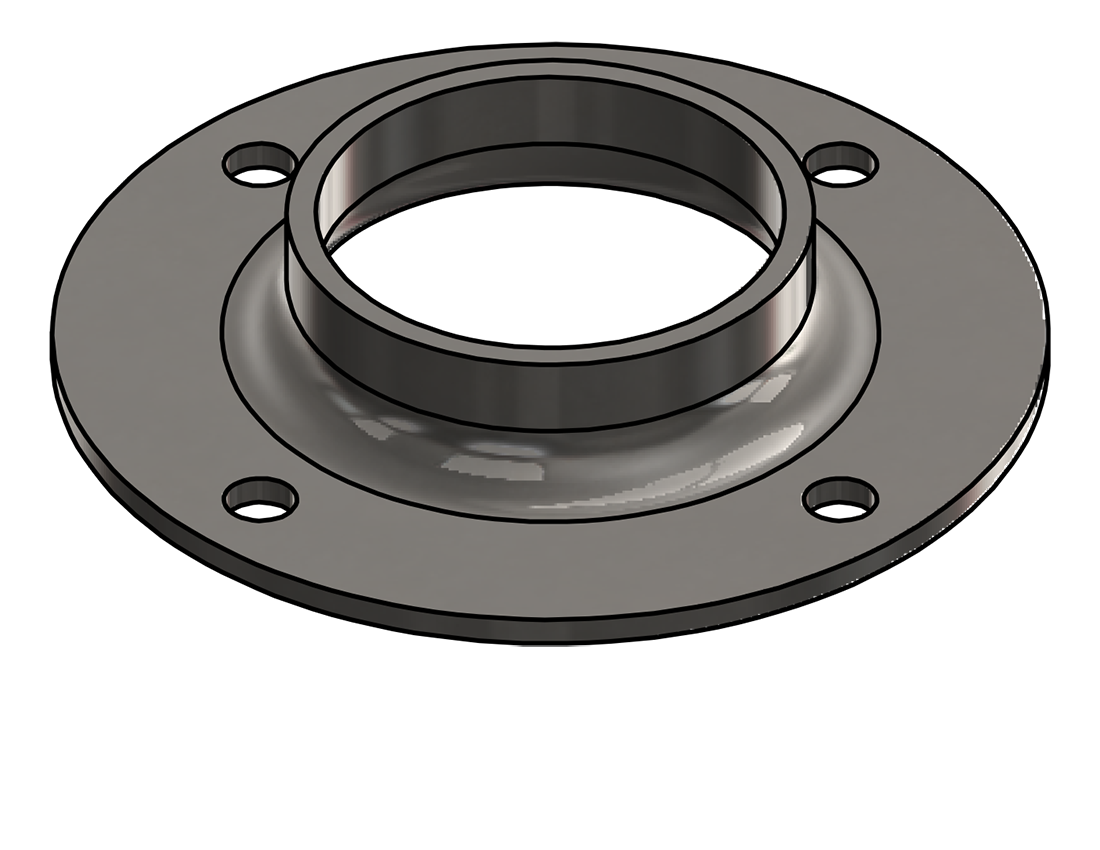 Picture of #FF2004-SS - STAINLESS STEEL 2" TUBE FLAT FLANGE