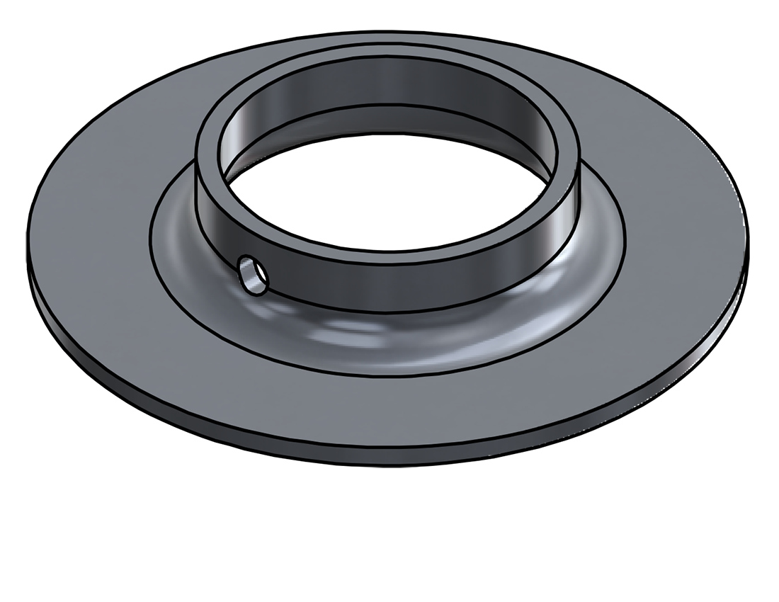 Picture of #FF2005-AL - ALUMINUM 2" TUBE FLAT FLANGE