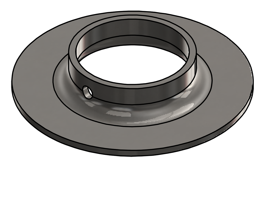 Picture of #FF2005-SS - STAINLESS STEEL 2" TUBE FLAT FLANGE