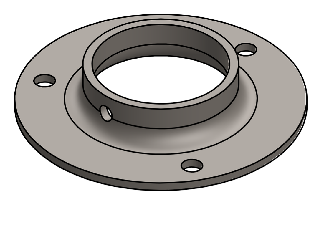 Picture of #FF2007 - STEEL 2" TUBE FLAT FLANGE