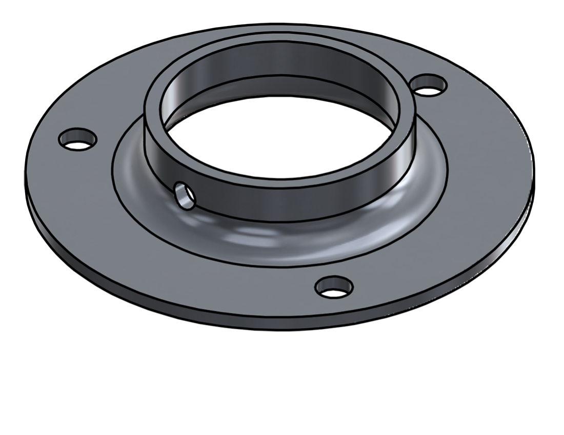 Picture of #FF2007-AL - ALUMINUM 2" TUBE FLAT FLANGE