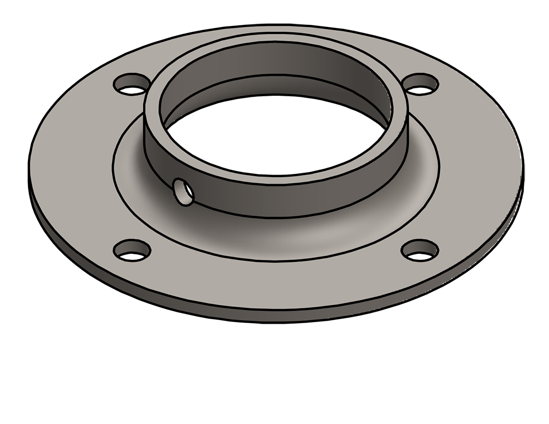 Picture of #FF2008 - STEEL 2" TUBE FLAT FLANGE