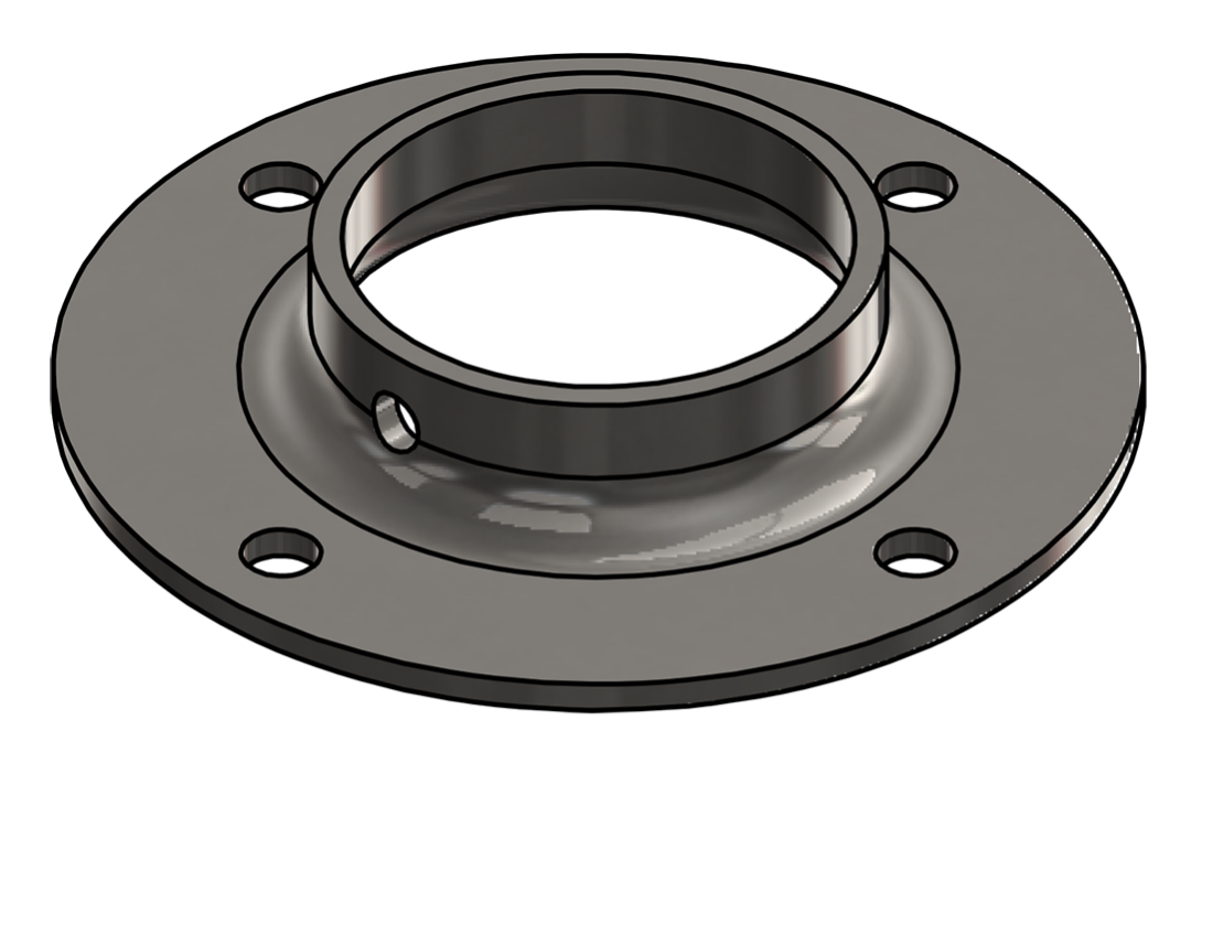 Picture of #FF2008-SS - STAINLESS STEEL 2" TUBE FLAT FLANGE