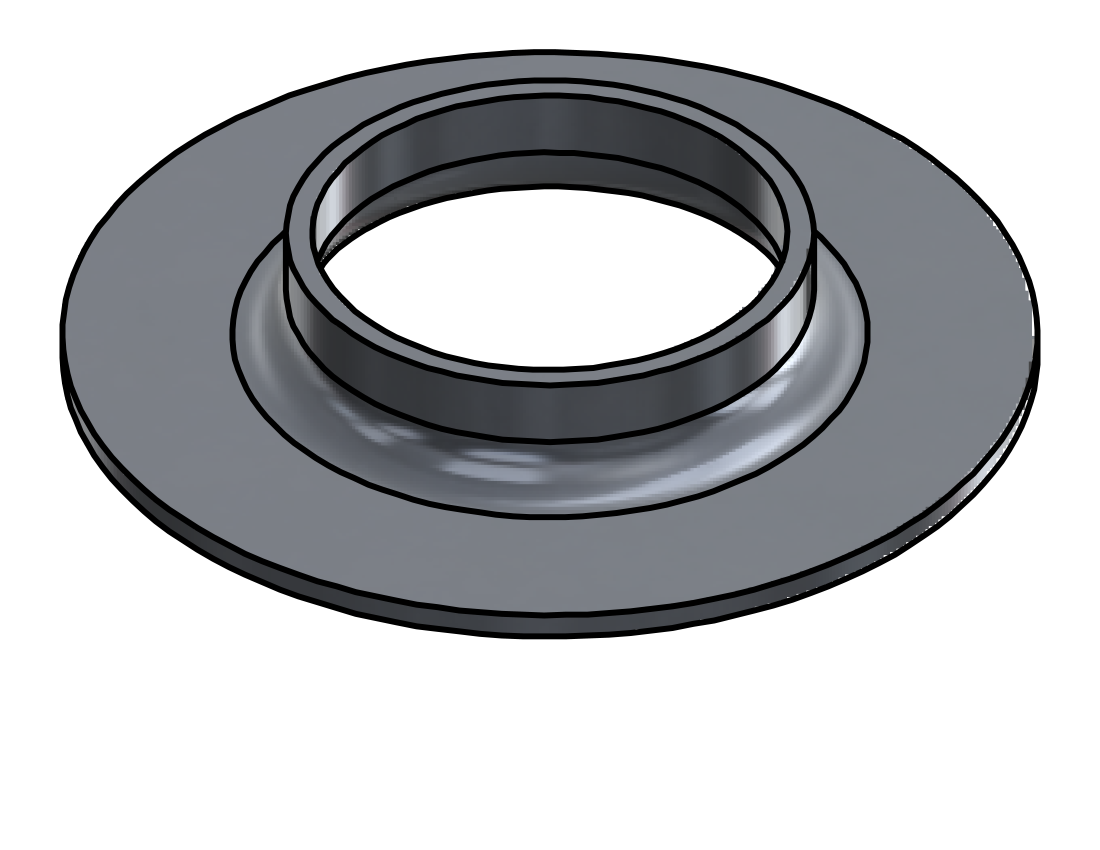 Picture of #FF2380-AL - ALUMINUM 2" PIPE FLAT FLANGE
