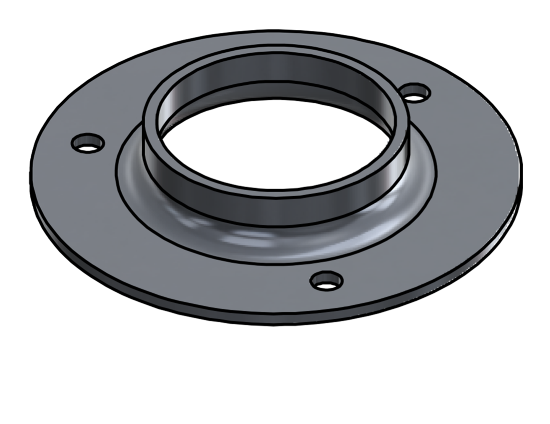 Picture of #FF2383-AL - ALUMINUM 2" PIPE FLAT FLANGE