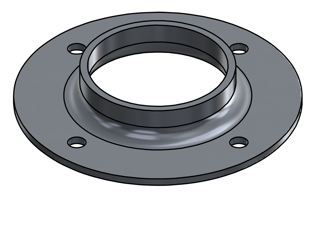 Picture of #FF2384-AL - ALUMINUM 2" PIPE FLAT FLANGE