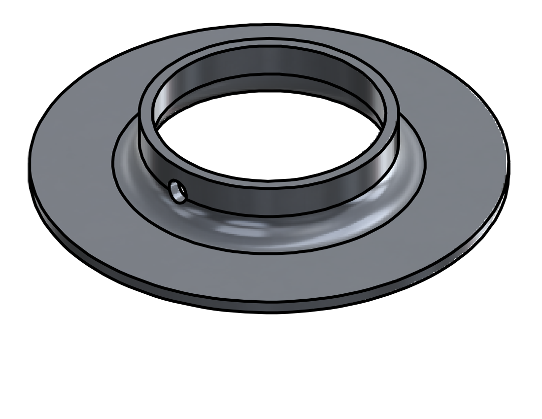 Picture of #FF2385-AL - ALUMINUM 2" PIPE FLAT FLANGE