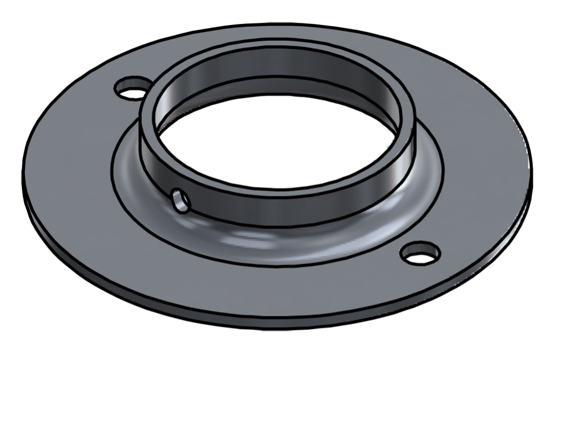 Picture of #FF2386-AL - ALUMINUM 2" PIPE FLAT FLANGE