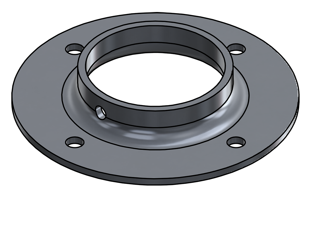 Picture of #FF2388-AL - ALUMINUM 2" PIPE FLAT FLANGE