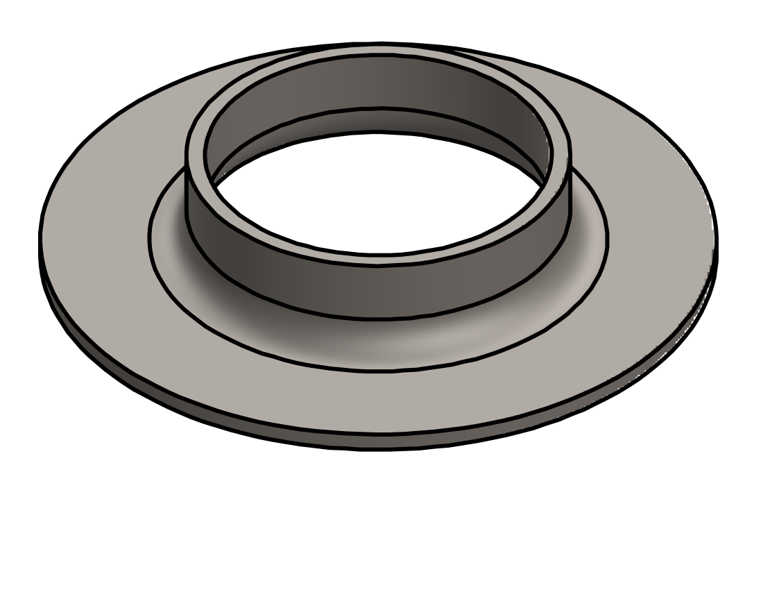 Picture of #FF2500 - STEEL 2 1/2" TUBE FLAT FLANGE