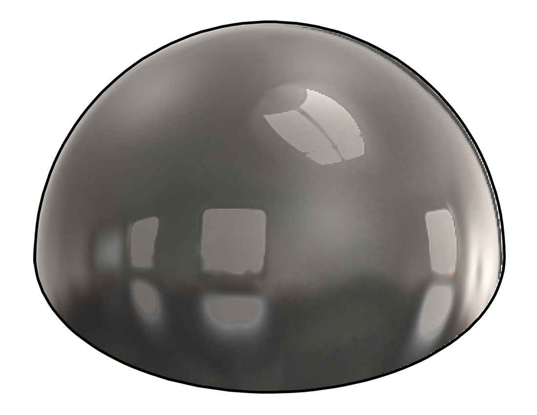 Picture of #H350-SS - STAINLESS STEEL 3.5" DIA. HEMISPHERE