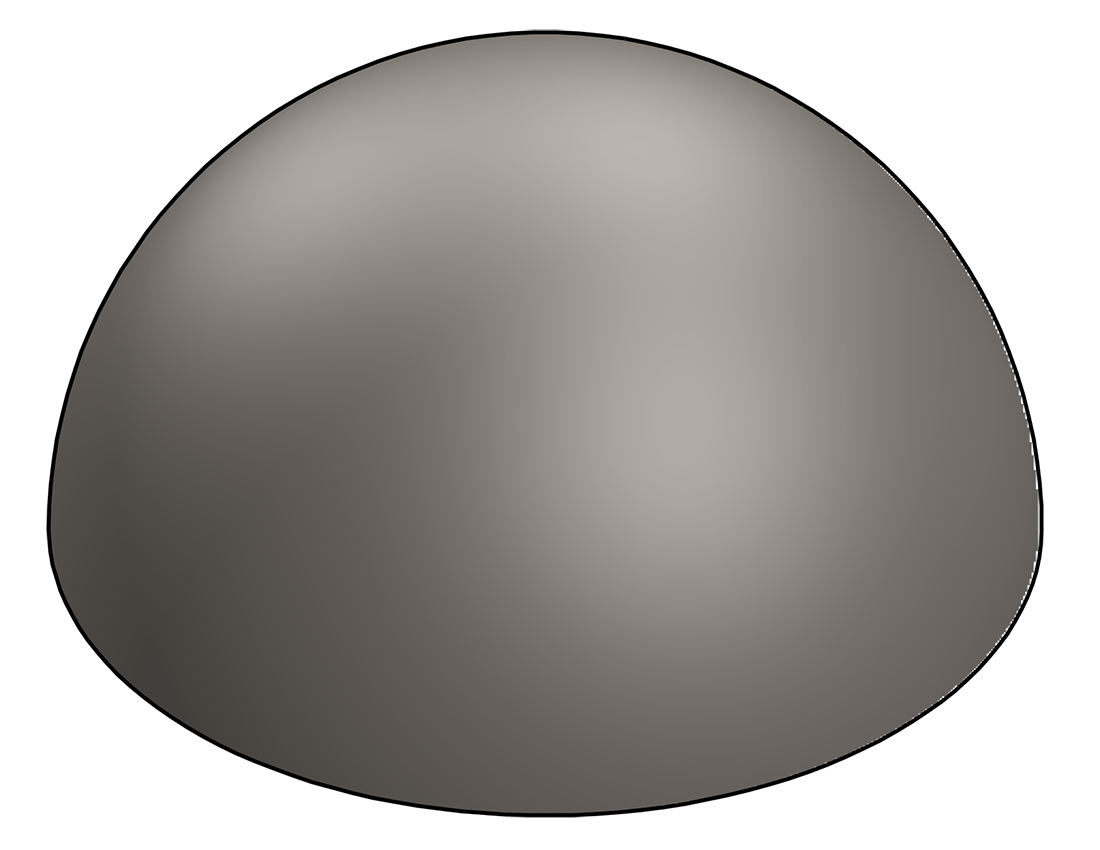 Picture of #H500 - STEEL 5" DIA. HEMISPHERE