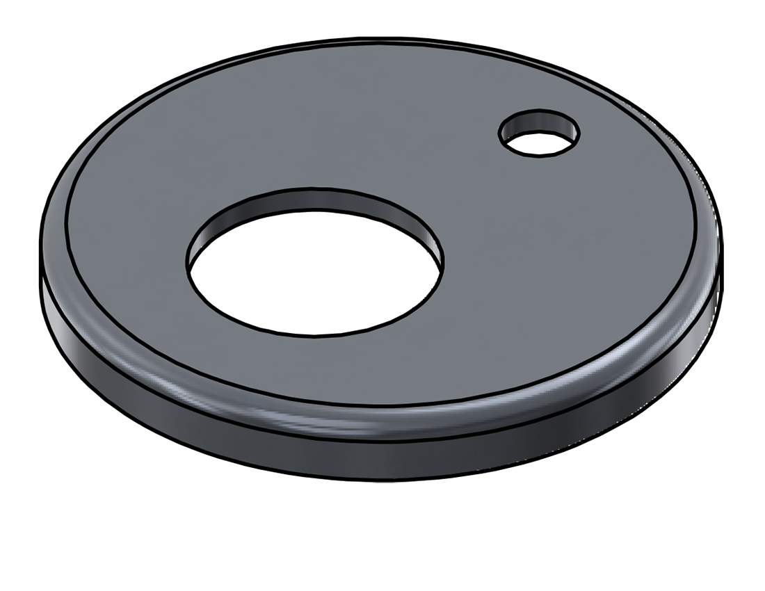 Picture of #RFF1321-AL - ALUMINUM 1" PIPE RAISED FLUSH FLANGE