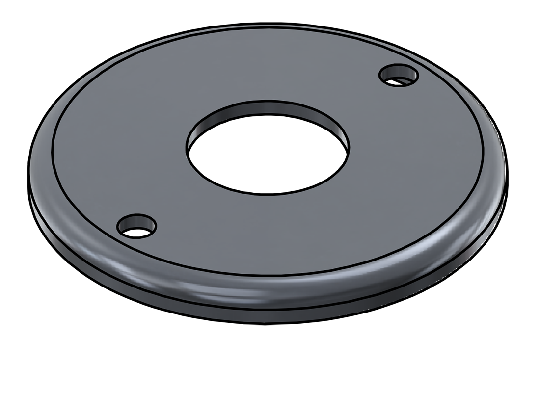 Picture of #RFF1322-AL - ALUMINUM 1" PIPE RAISED FLUSH FLANGE
