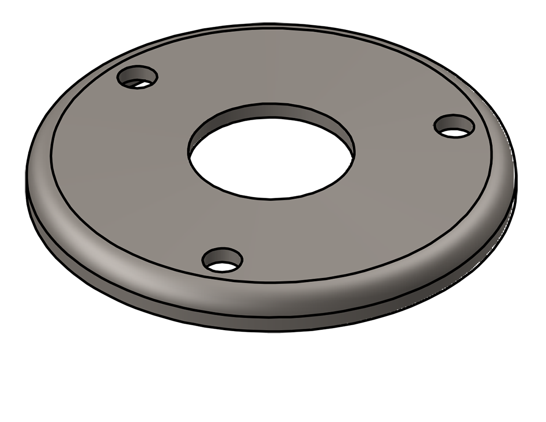 Picture of #RFF1323 - STEEL 1" PIPE RAISED FLUSH FLANGE