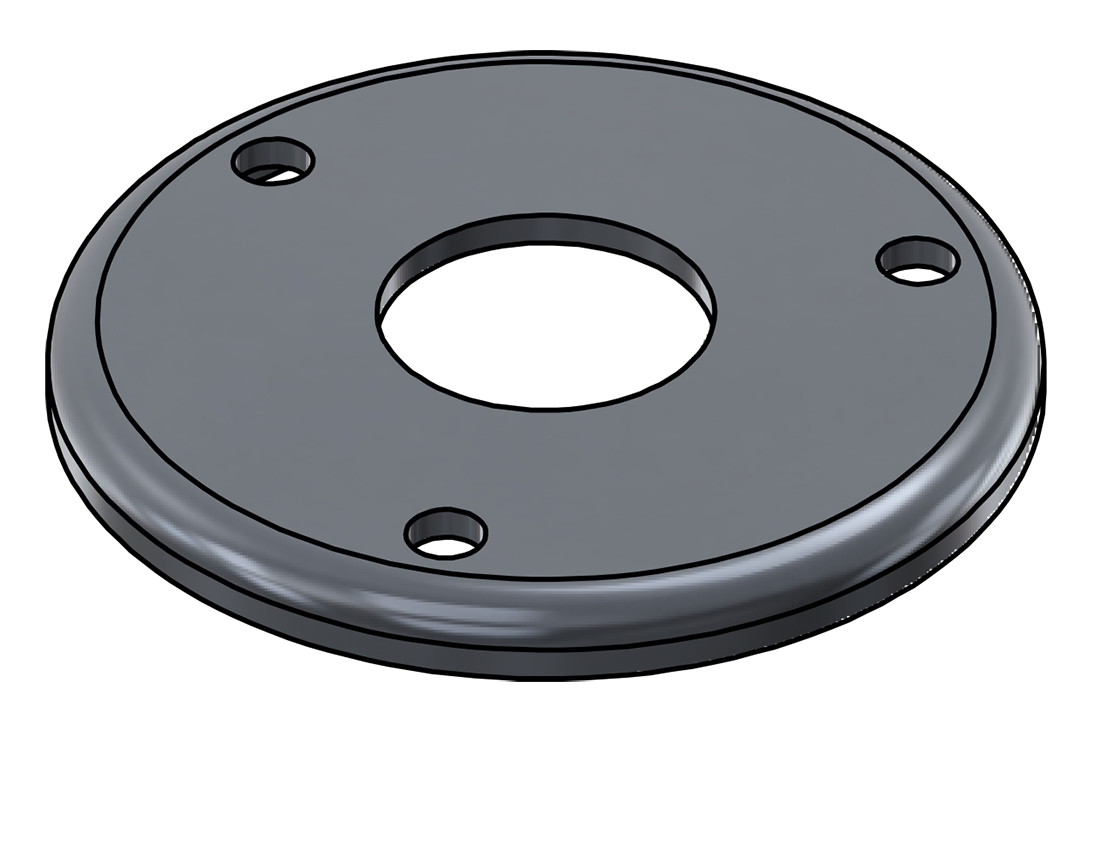 Picture of #RFF1323-AL - ALUMINUM 1" PIPE RAISED FLUSH FLANGE