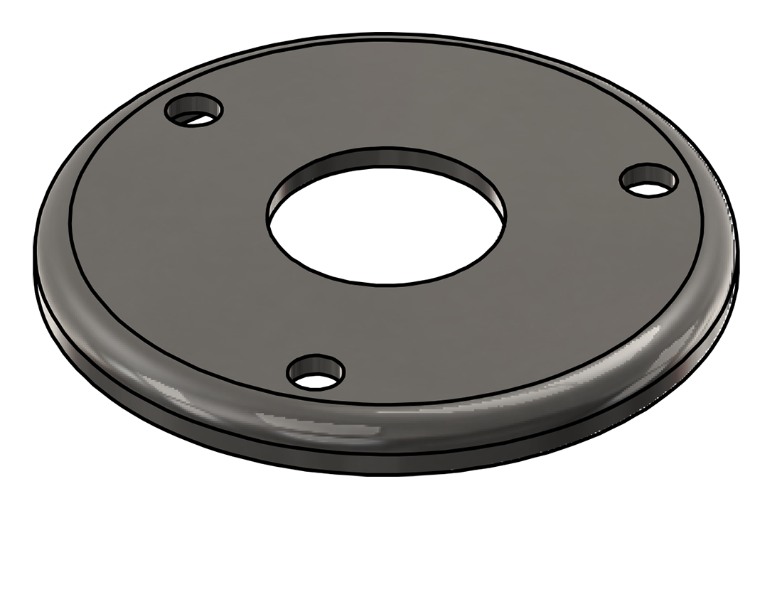 Picture of #RFF1323-SS - STAINLESS STEEL 1" PIPE RAISED FLUSH FLANGE