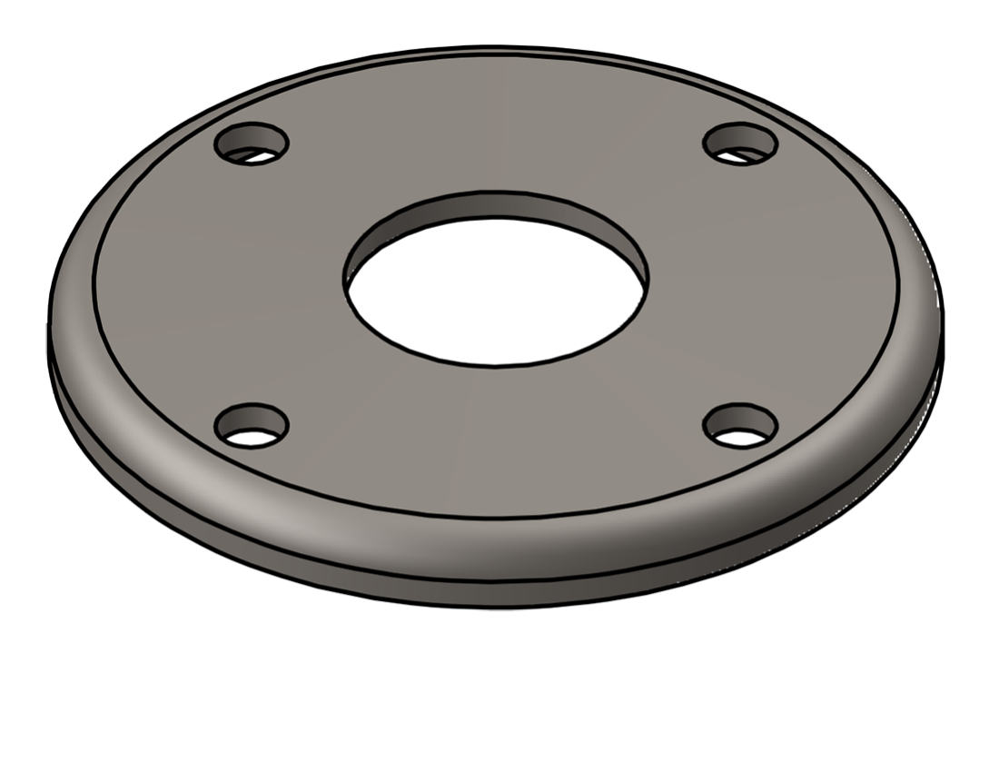 Picture of #RFF1324 - STEEL 1" PIPE RAISED FLUSH FLANGE