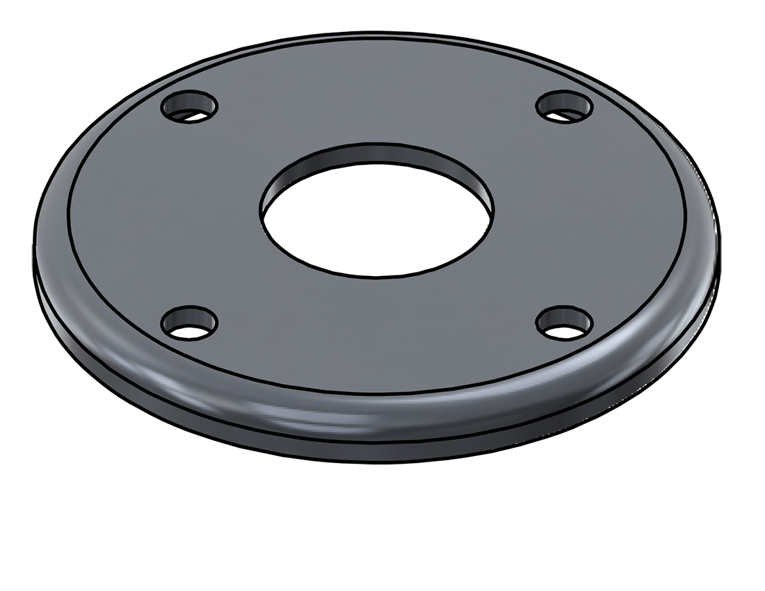 Picture of #RFF1324-AL - ALUMINUM 1" PIPE RAISED FLUSH FLANGE
