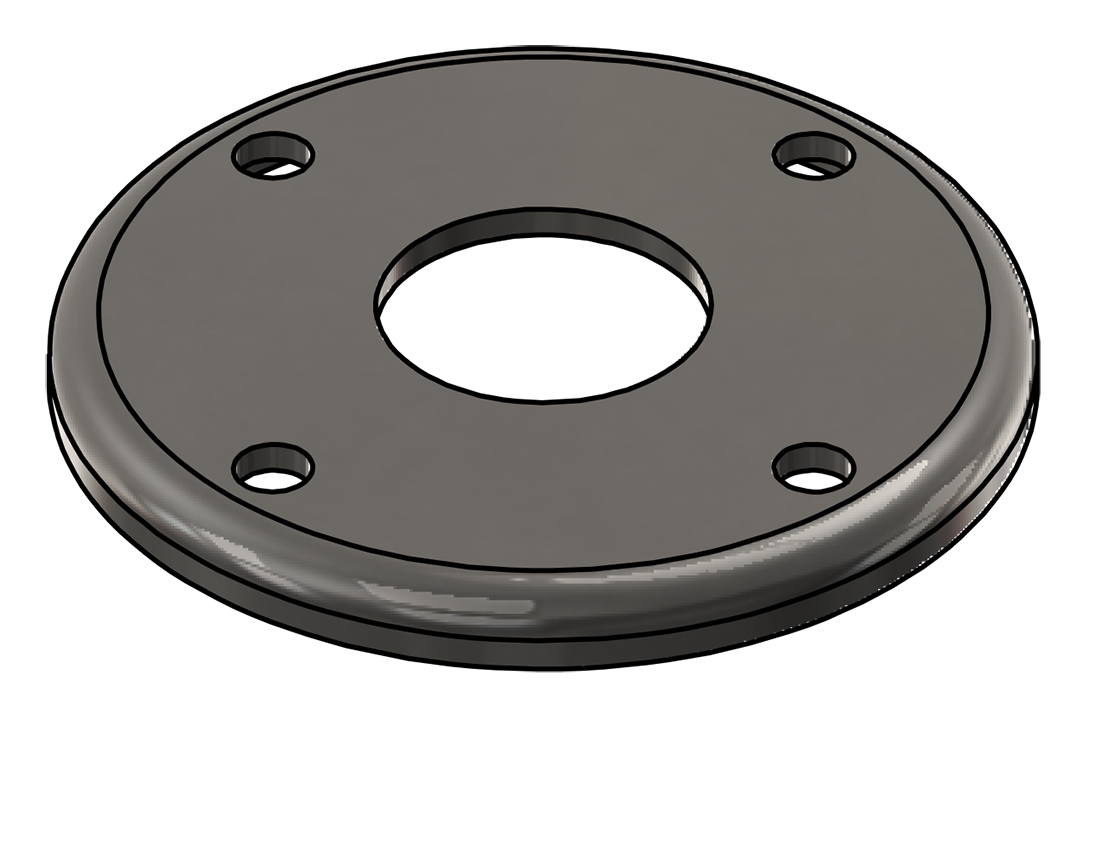 Picture of #RFF1324-SS - STAINLESS STEEL 1" PIPE RAISED FLUSH FLANGE